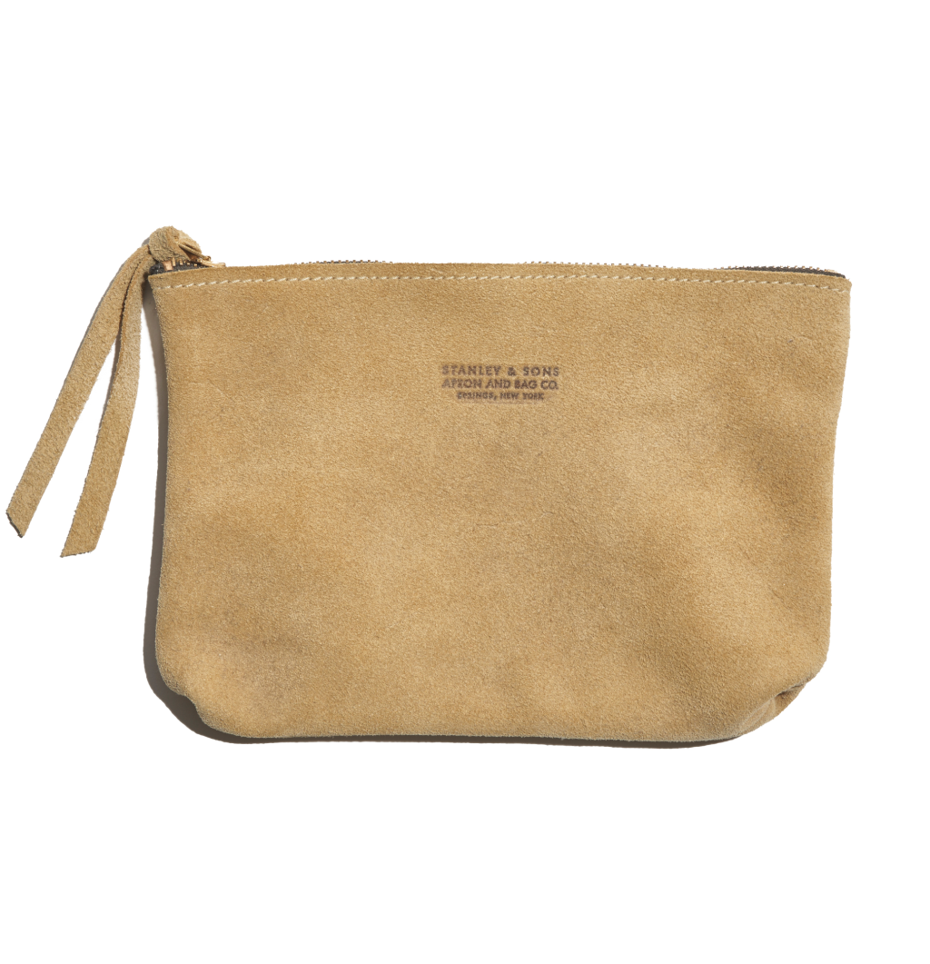 Suede Zip Pouch